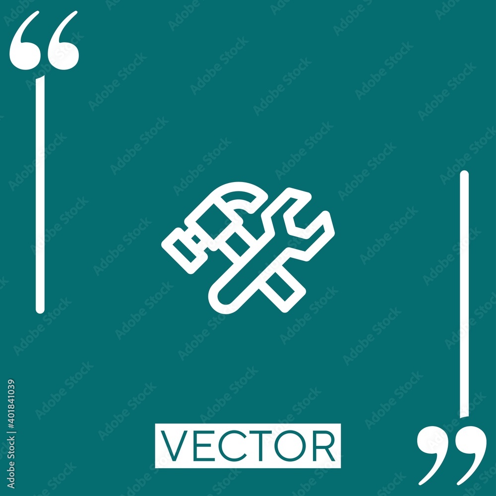 Poster fix vector icon linear icon. editable stroke line