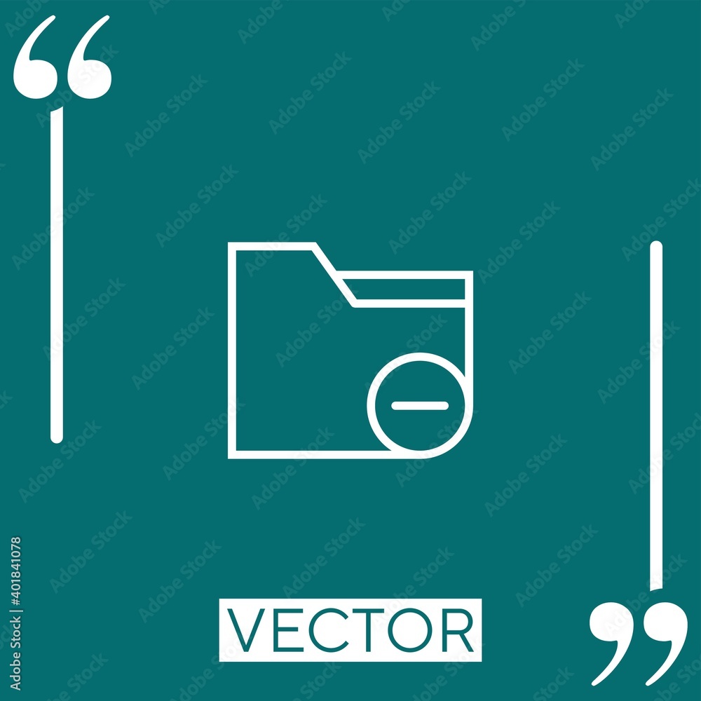 Poster folder vector icon linear icon. editable stroke line