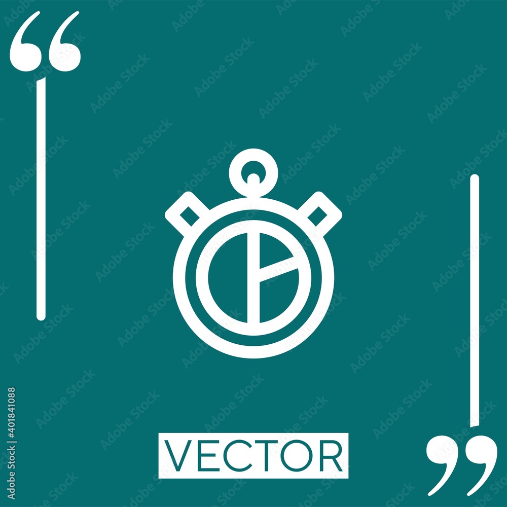 Poster time management vector icon linear icon. editable stroked line
