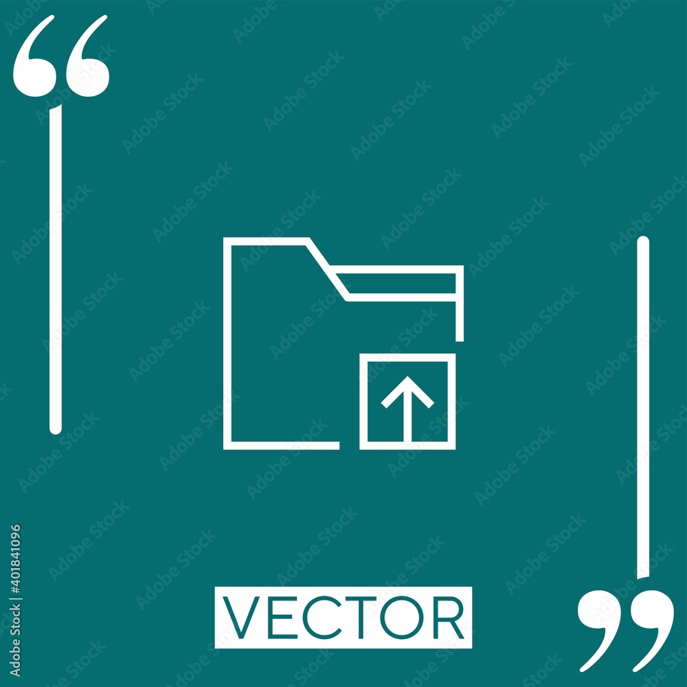 Poster folder vector icon linear icon. editable stroke line