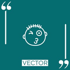 Obraz premium flirt vector icon Linear icon. Editable stroke line