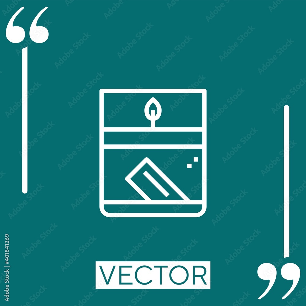 Poster candle vector icon linear icon. editable stroked line