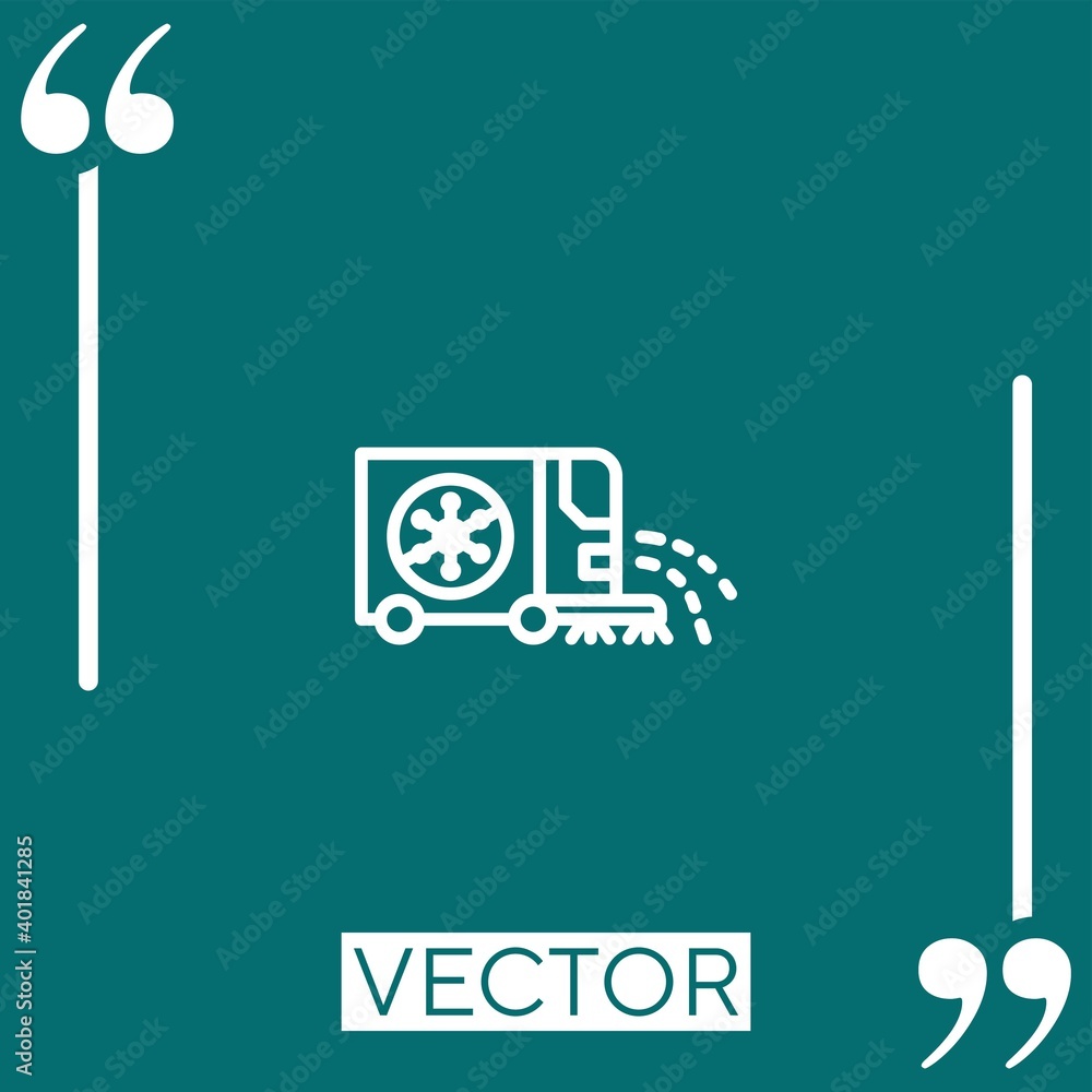 Poster cleaner vector icon linear icon. editable stroked line