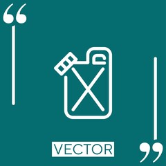 gasoline vector icon Linear icon. Editable stroke line