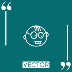 geek   vector icon Linear icon. Editable stroke line