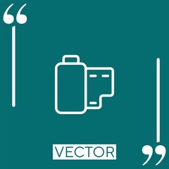 camera roll vector icon Linear icon. Editable stroked line