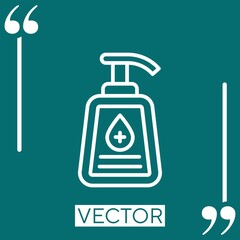 cleanser vector icon Linear icon. Editable stroked line