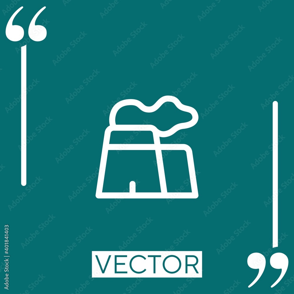 Poster factory vector icon linear icon. editable stroked line