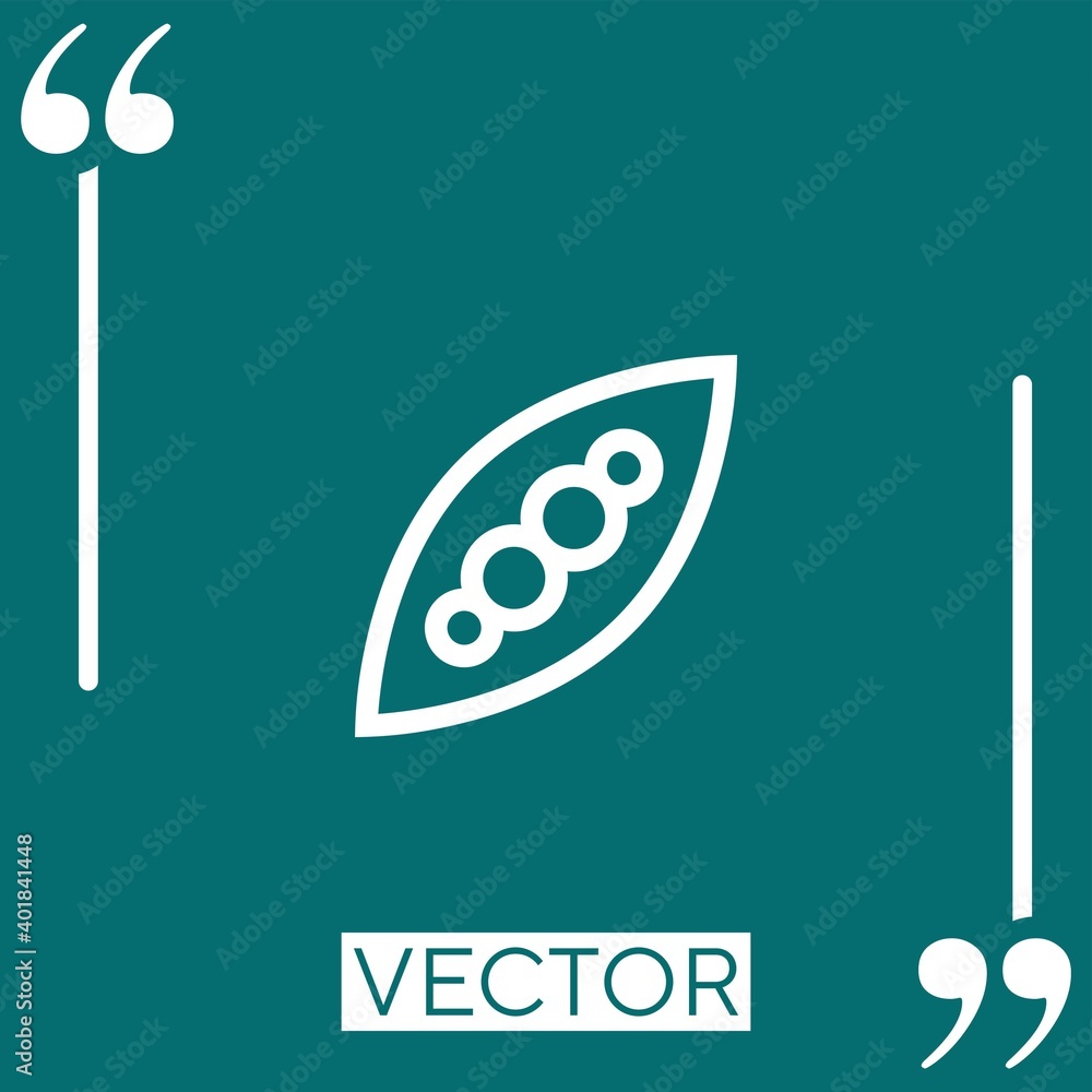 Poster green beans vector icon linear icon. editable stroked line