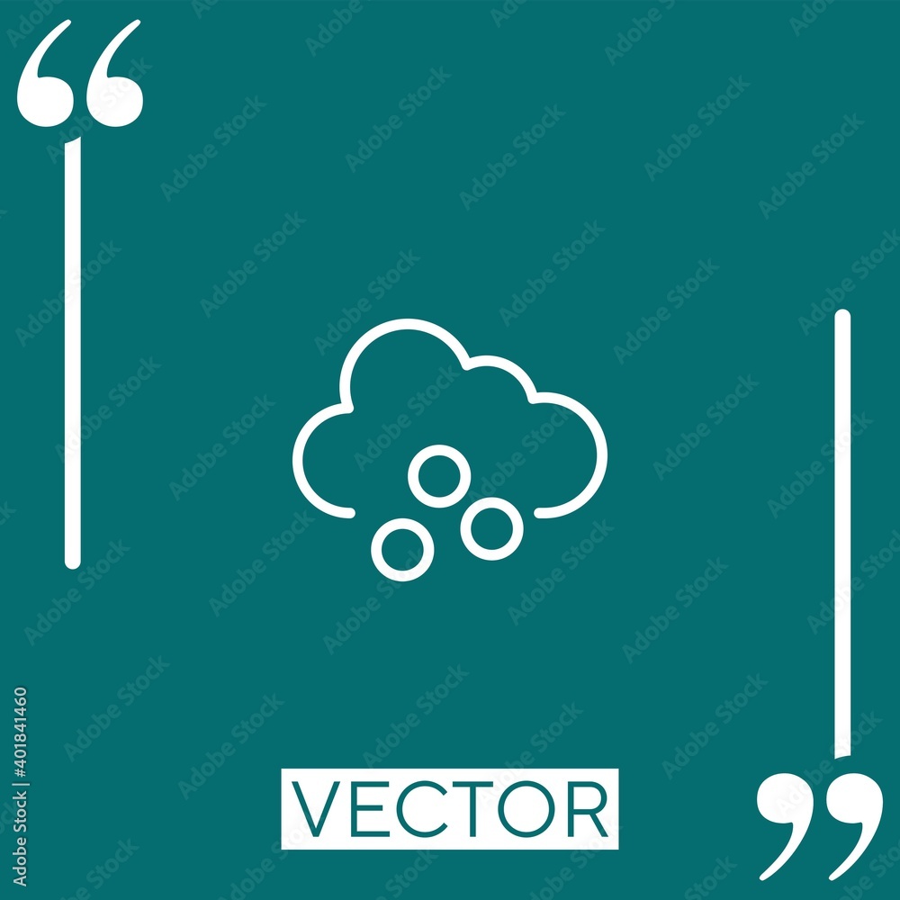 Poster hail vector icon linear icon. editable stroked line
