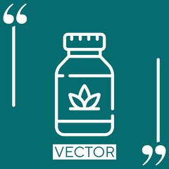 fertilizer vector icon Linear icon. Editable stroked line