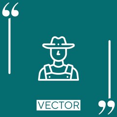 gardener vector icon Linear icon. Editable stroked line