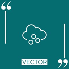 hail vector icon Linear icon. Editable stroked line