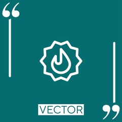 hot deal vector icon Linear icon. Editable stroked line