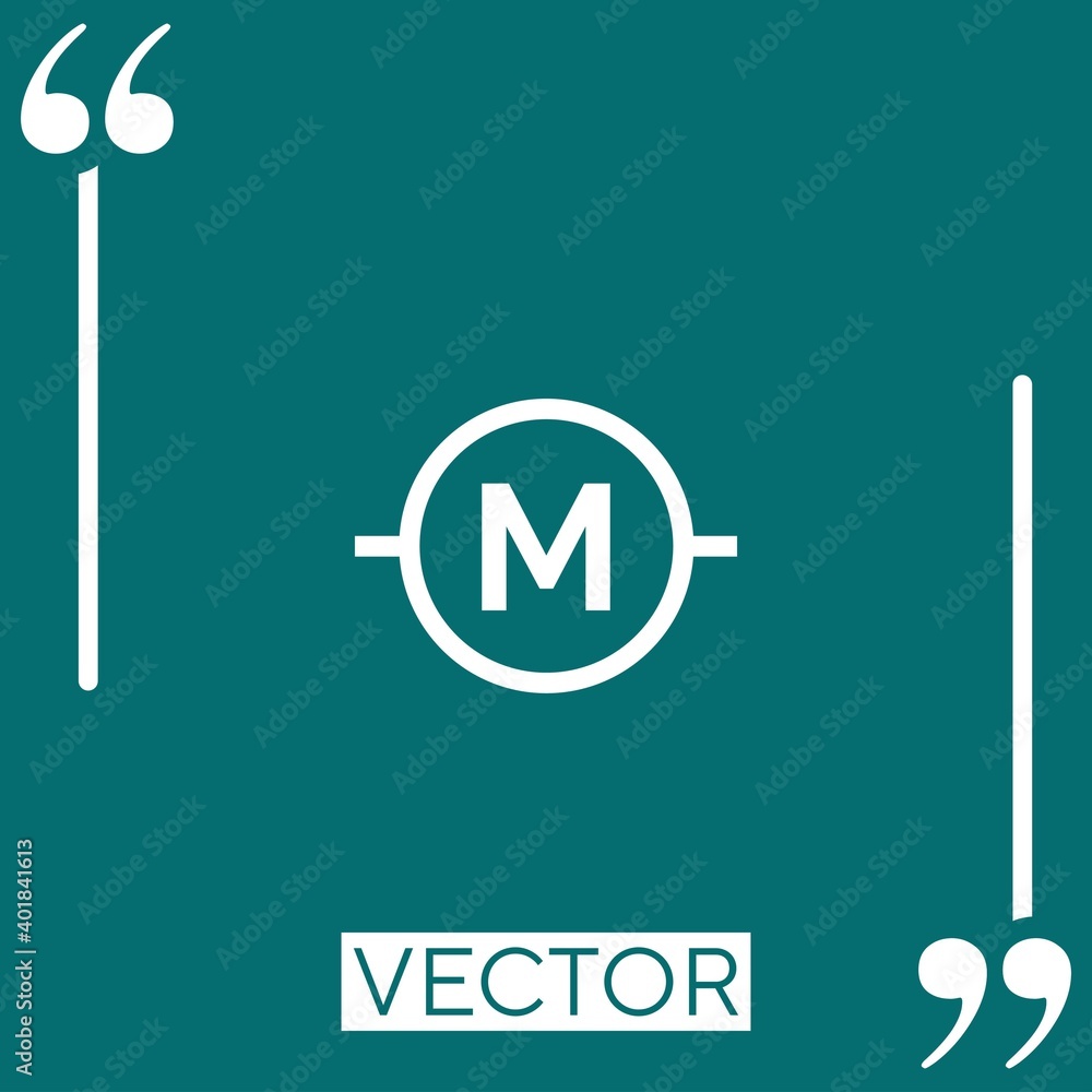Poster motor vector icon linear icon. editable stroke line