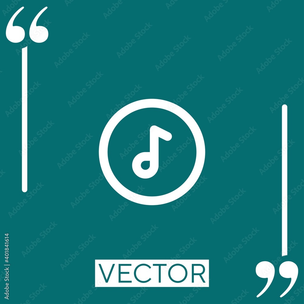 Poster note vector icon linear icon. editable stroked line
