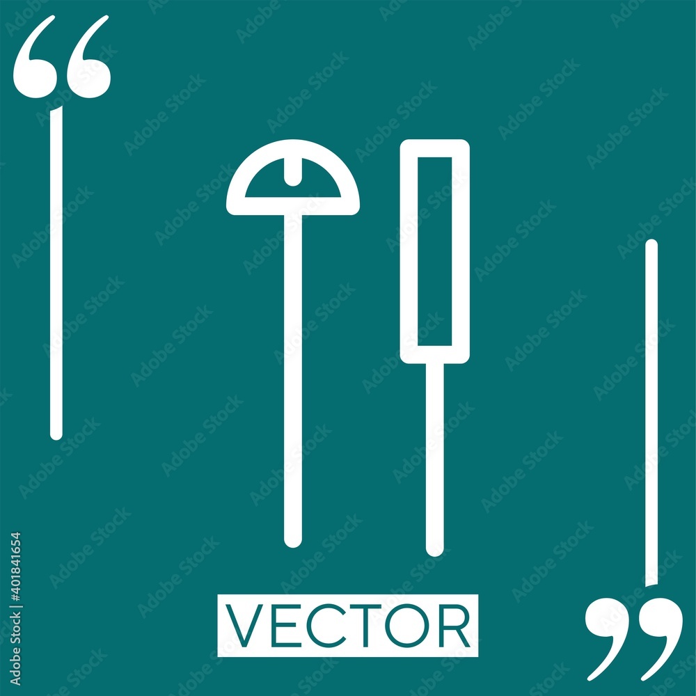 Poster pin variants vector icon linear icon. editable stroke line