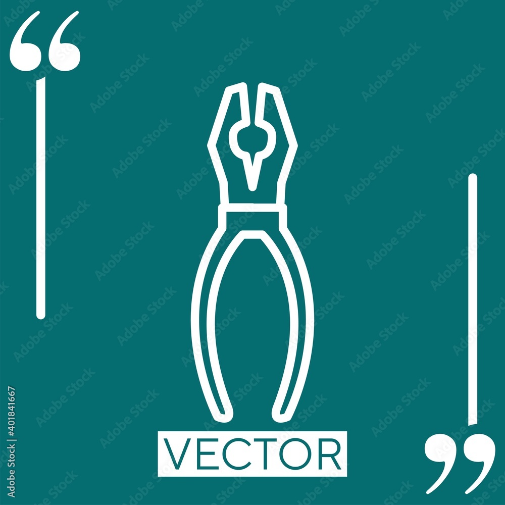 Poster pincer outline vector icon linear icon. editable stroke line