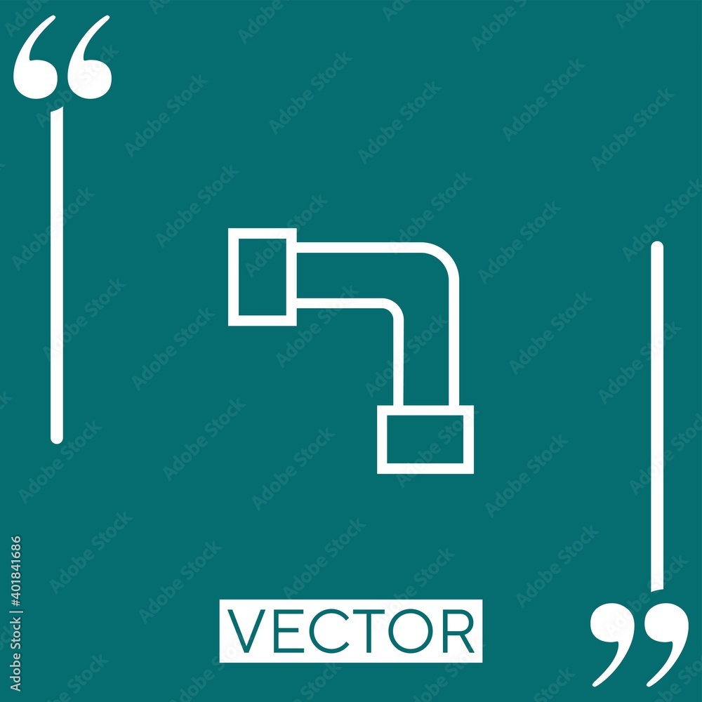 Poster pipe vector icon linear icon. editable stroke line