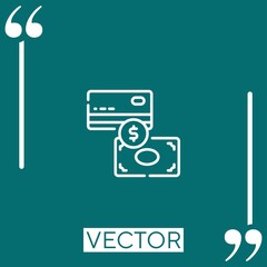 payment vector icon Linear icon. Editable stroked line
