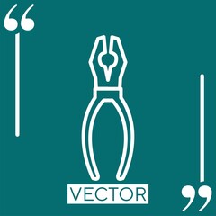 Fototapeta premium pincer outline vector icon Linear icon. Editable stroke line