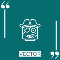 pirate   vector icon Linear icon. Editable stroke line