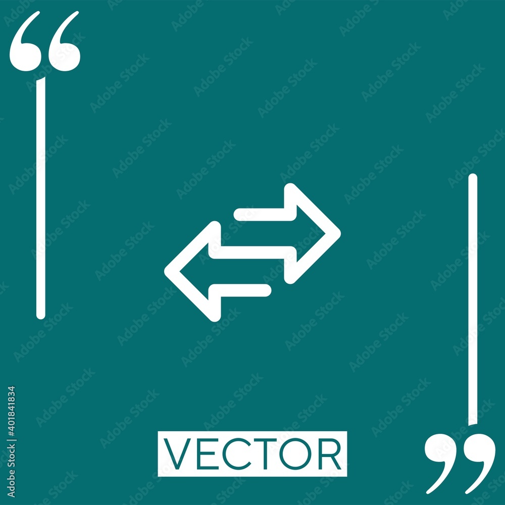 Poster transfer vector icon linear icon. editable stroked line