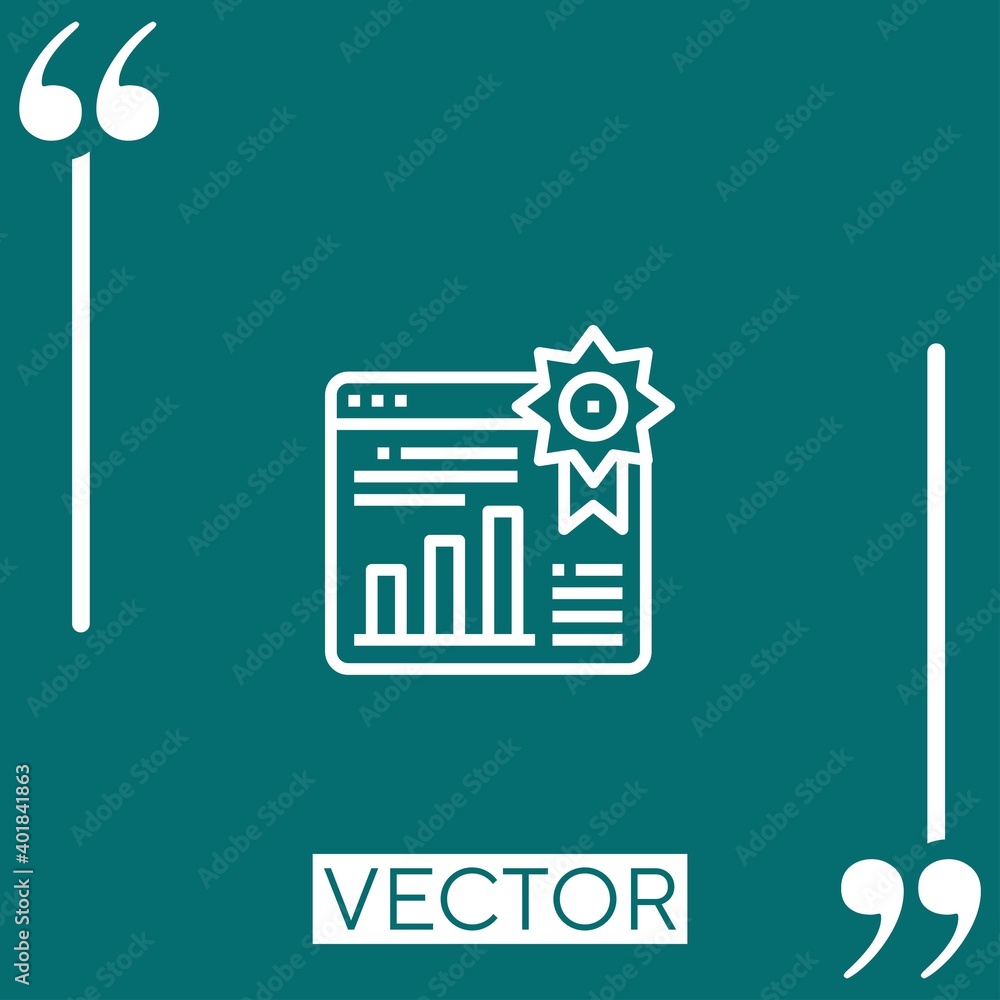 Poster web vector icon linear icon. editable stroked line