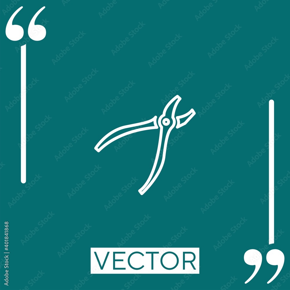 Poster plier outline vector icon linear icon. editable stroke line