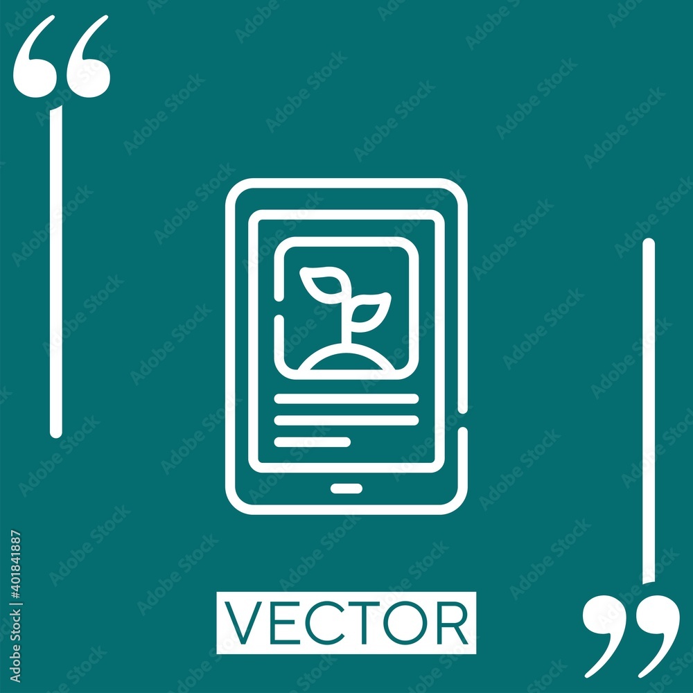 Poster app vector icon linear icon. editable stroked line