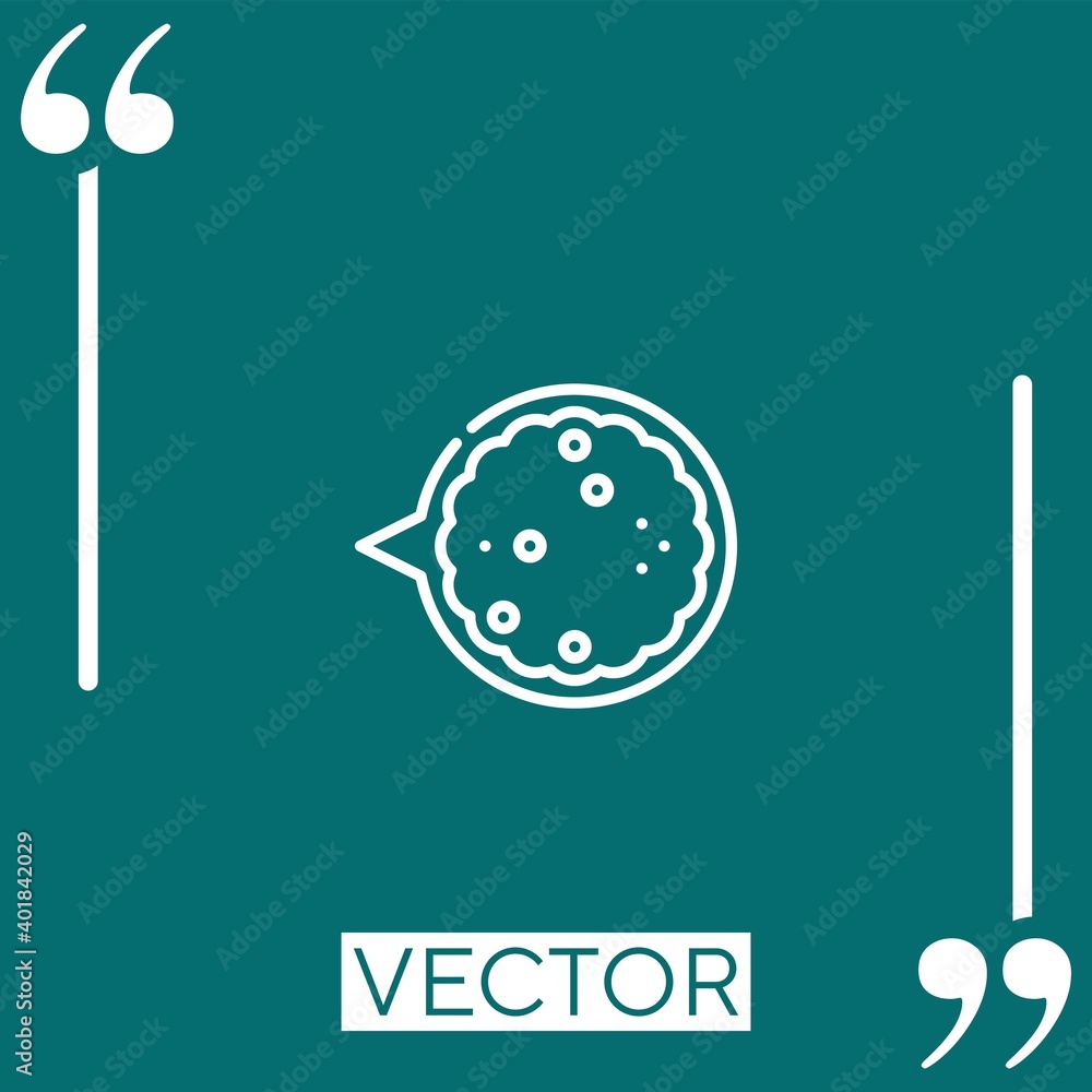 Poster cough vector icon linear icon. editable stroked line