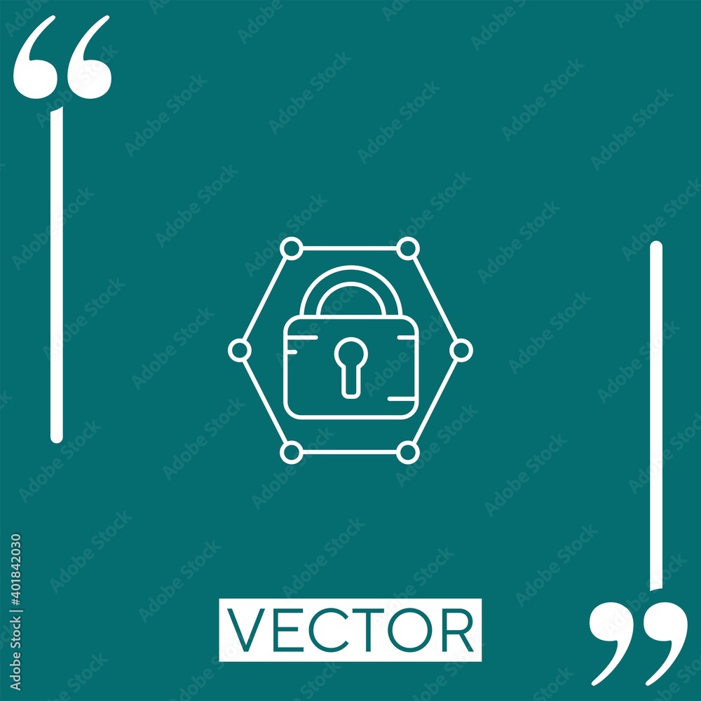 Aufkleber private network vector icon linear icon. editable stroke line