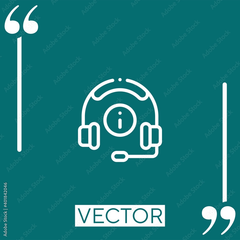 Poster customer service vector icon linear icon. editable stroked line