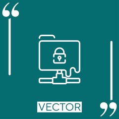 data leak vector icon Linear icon. Editable stroked line