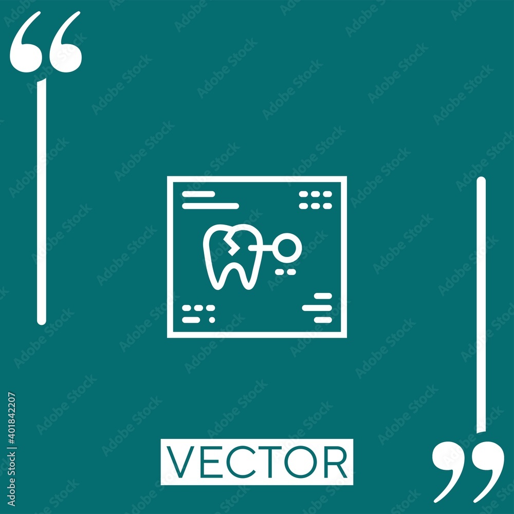 Poster records vector icon linear icon. editable stroke line