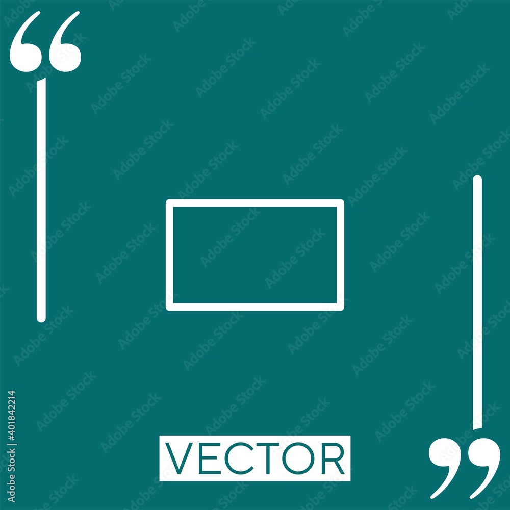 Poster rectangle vector icon Linear icon. Editable stroke line