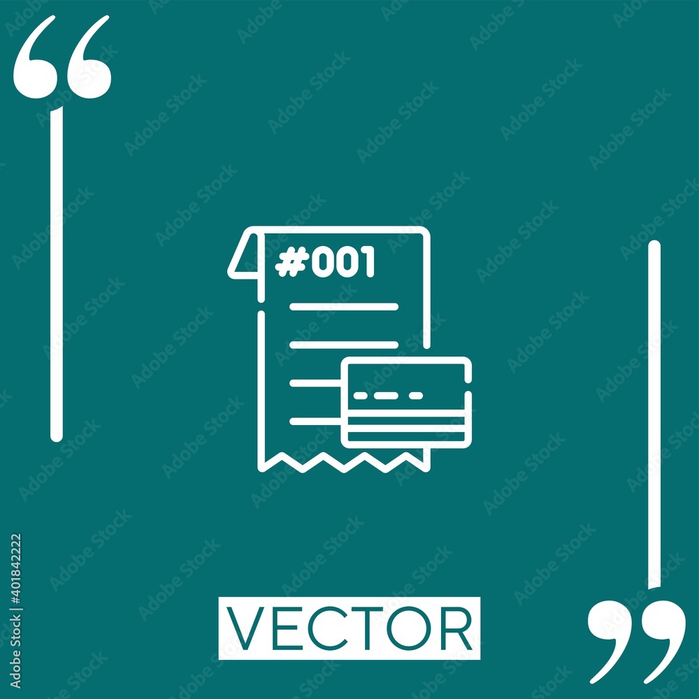 Poster invoice vector icon linear icon. editable stroked line