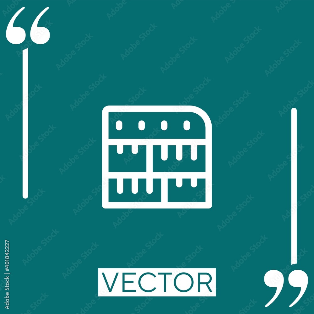 Poster keyboard vector icon linear icon. editable stroked line