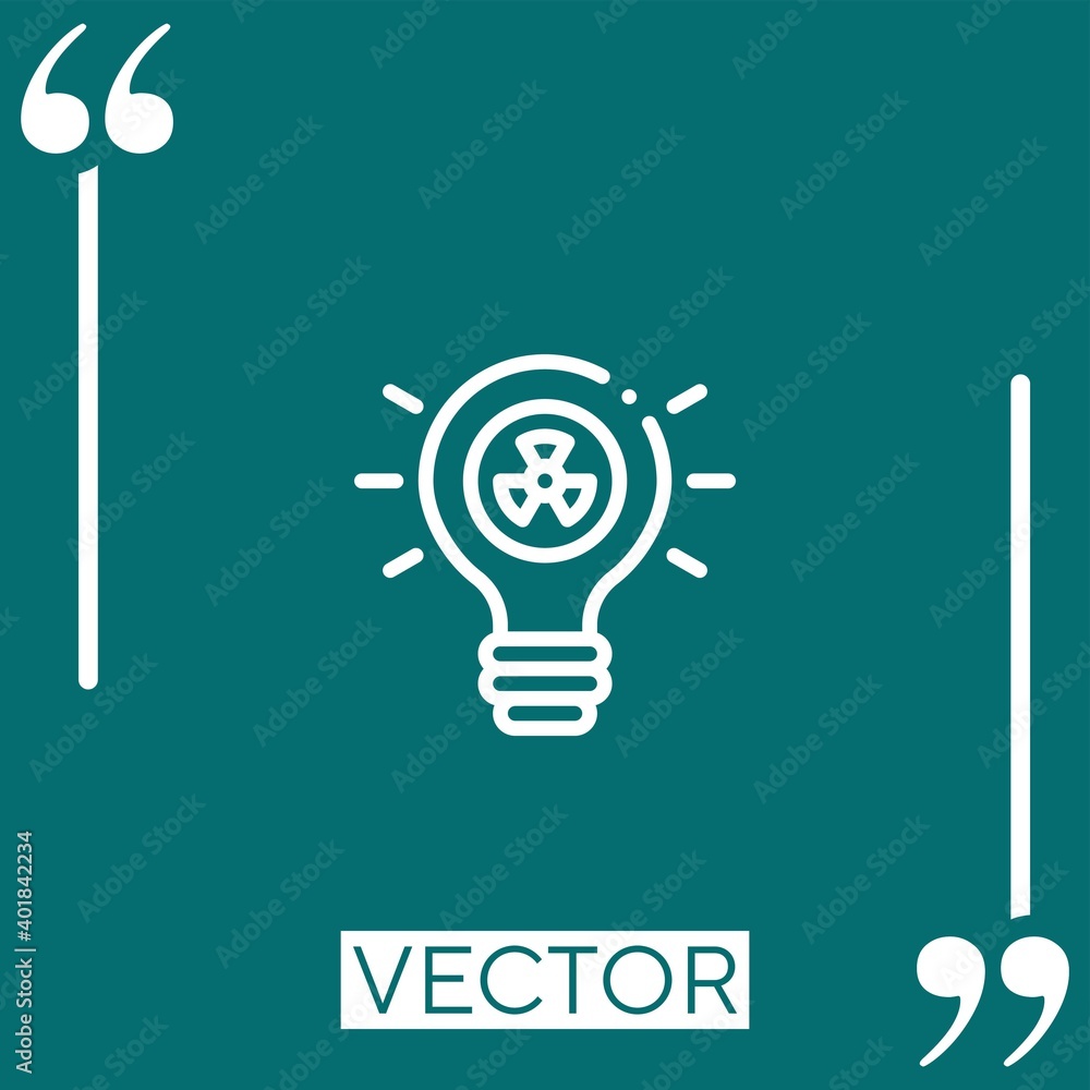 Poster light bulb vector icon linear icon. editable stroked line