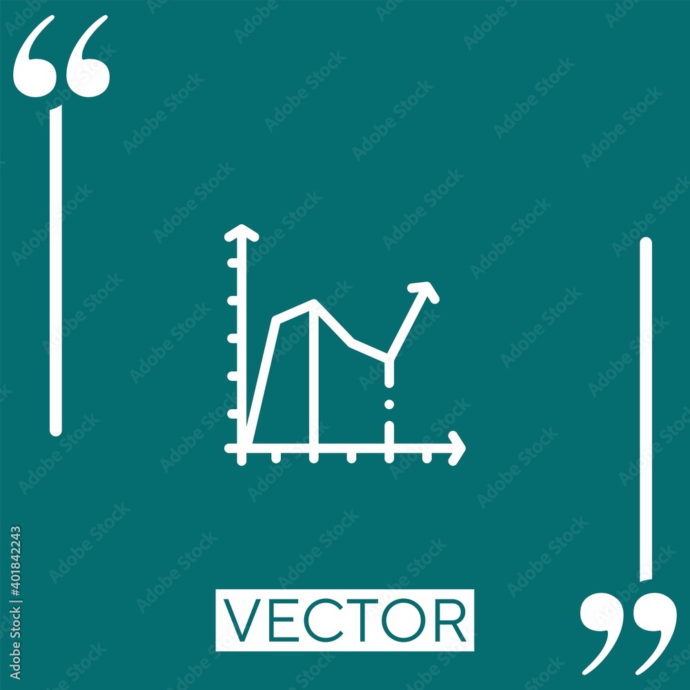 Poster line chart vector icon linear icon. editable stroked line