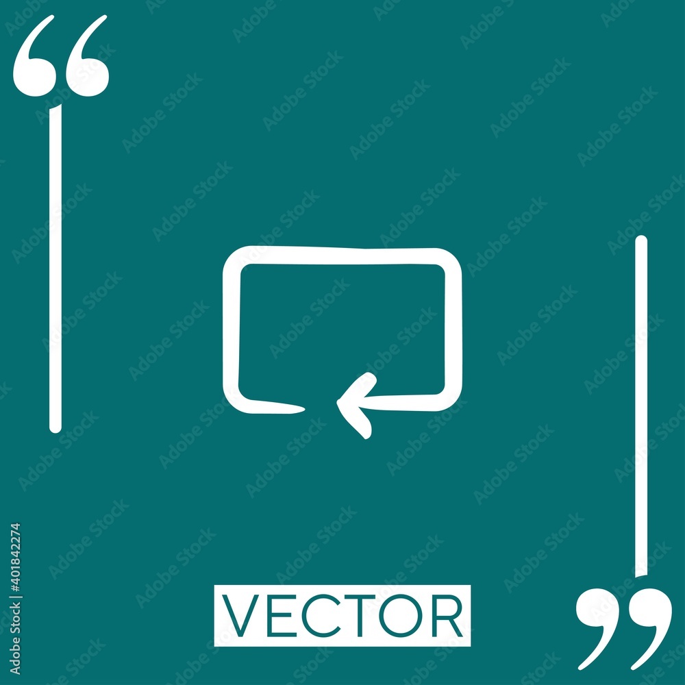 Poster repeat vector icon linear icon. editable stroke line