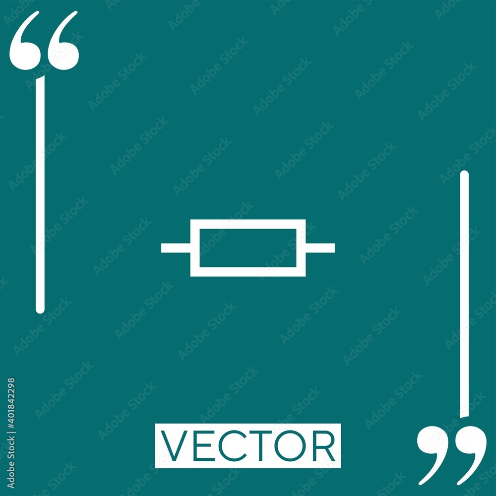 Poster resistor vector icon linear icon. editable stroke line