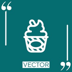 ice cream vector icon Linear icon. Editable stroked line