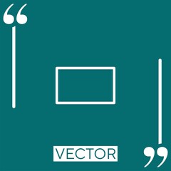 rectangle vector icon Linear icon. Editable stroke line