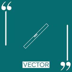 rectangular long shape vector icon Linear icon. Editable stroke line