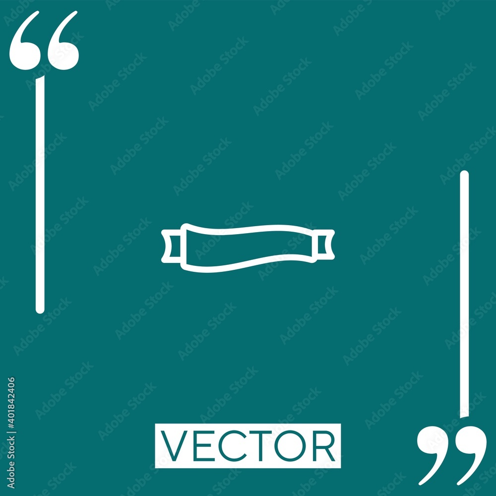 Poster ribbon vector icon linear icon. editable stroke line