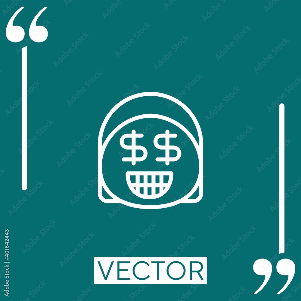 Poster rich vector icon linear icon. editable stroke line