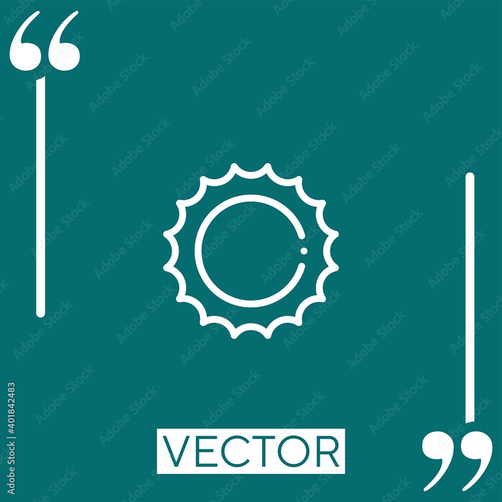 Poster sun vector icon linear icon. editable stroked line