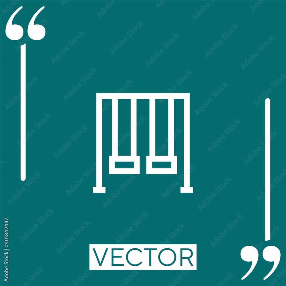Poster swing vector icon linear icon. editable stroked line