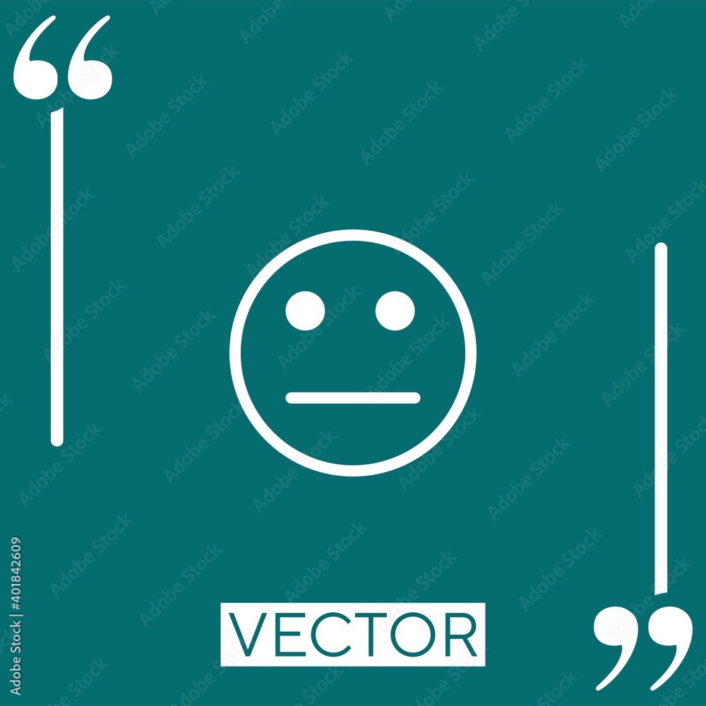 Poster sceptic vector icon linear icon. editable stroke line